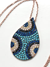 Load image into Gallery viewer, Rose Gold Nano Turquoise Teardrop Necklace