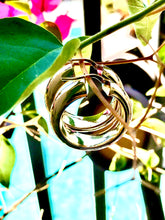 Load image into Gallery viewer, Gold Plated Chucky Italian Round 20mm Hoop Earrings
