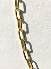 Load image into Gallery viewer, Gold Plated 5mm Oval Cut Paper Clip Chain Necklace