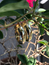 Load image into Gallery viewer, Gold Plated Chucky Italian Round 20mm Hoop Earrings