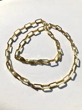 Load image into Gallery viewer, Gold Plated 5mm Oval Cut Paper Clip Chain Necklace