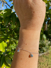 Load image into Gallery viewer, 925 Sterling Silver Blue Enamel Dangling Evil Eye Bracelet
