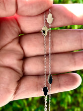 Load image into Gallery viewer, 925 Sterling Silver Strand of Multi Small Hamsa/Hand of Fatima Necklace