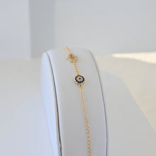 Load image into Gallery viewer, 18K Gold Plated Micro Pave Round Evil Eye & Hamsa/Hand of Fatima Bracelet