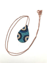 Load image into Gallery viewer, Rose Gold Nano Turquoise Teardrop Necklace