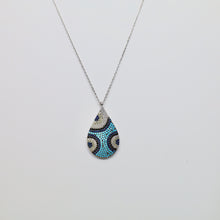 Load image into Gallery viewer, 925 Sterling Silver Nano Turquoise Teardrop Necklace