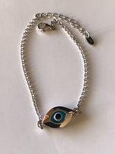 Load image into Gallery viewer, 925 Sterling Silver Double Sided Evil Eye Bracelet