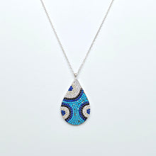 Load image into Gallery viewer, 925 Sterling Silver Nano Turquoise Teardrop Necklace