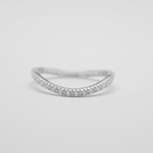 Load image into Gallery viewer, 925 Sterling Silver Curved Micro Pave Full Eternity Ring - Single or Stackable