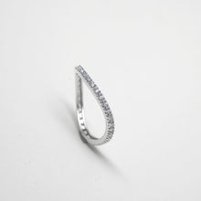 Load image into Gallery viewer, 925 Sterling Silver Curved Micro Pave Full Eternity Ring - Single or Stackable