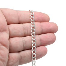 Load image into Gallery viewer, 925 Sterling Silver 6mm Italian Charm Link Bracelet