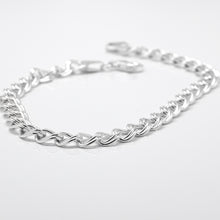 Load image into Gallery viewer, 925 Sterling Silver 6mm Italian Charm Link Bracelet