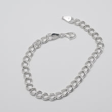 Load image into Gallery viewer, 925 Sterling Silver 6mm Italian Charm Link Bracelet