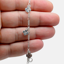 Load image into Gallery viewer, 925 Sterling Silver Dangling Flower Anklet