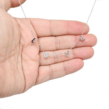 Load image into Gallery viewer, 925 Sterling Silver LOVE Necklace with Micro Pave CZ's