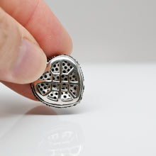 Load image into Gallery viewer, 925 Dazzling Sterling Silver 1" Puffed Micro Pave Heart Pendant