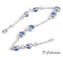 Load image into Gallery viewer, 925 Silver Dual sided good luck - evil eye bracelet-300