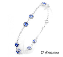 Load image into Gallery viewer, 925 Silver Dual sided good luck - evil eye bracelet-0