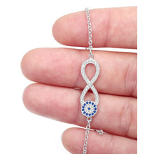 Load image into Gallery viewer, Sterling Silver infinity evil eye bracelet -243