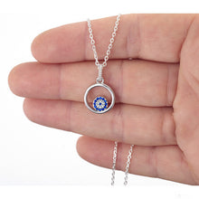 Load image into Gallery viewer, 925 Sterling Silver Round Evil Eye in a Round frame