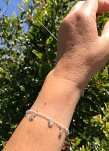 Load image into Gallery viewer, Sterling Silver Dangling Stars Bracelet