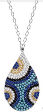Load image into Gallery viewer, 925 Sterling Silver Nano Turquoise Teardrop Necklace