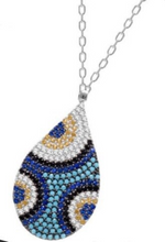 Load image into Gallery viewer, 925 Sterling Silver Nano Turquoise Teardrop Necklace
