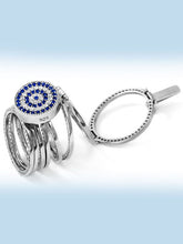 Load image into Gallery viewer, 925 Sterling Silver Evil Eye Interchangeable Bracelet to Ring -157