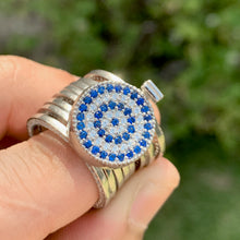 Load image into Gallery viewer, 925 Sterling Silver Bracelet to Ring Interchangeable Evil Eye Jewelry