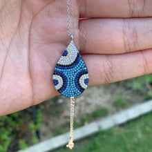 Load image into Gallery viewer, 925 Sterling Silver Nano Turquoise Teardrop Necklace