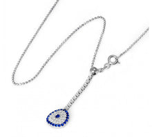 Load image into Gallery viewer, 925 Sterling Silver Adjustable Evil Eye Necklace-295