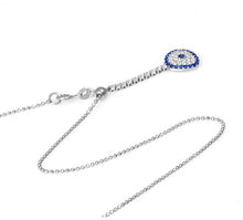 Load image into Gallery viewer, 925 Sterling Silver Adjustable Evil Eye Necklace-294