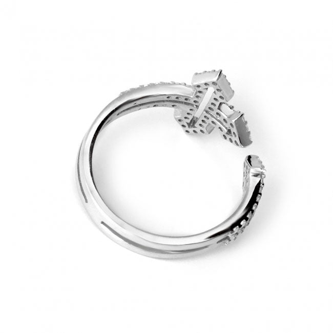 925 Sterling Silver Modern Cross Ring – Delmasi
