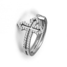 Load image into Gallery viewer, 925 Sterling Silver Modern Cross Ring-0
