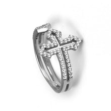 Load image into Gallery viewer, 925 Sterling Silver Modern Cross Ring-265