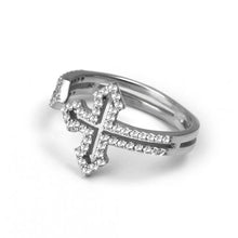 Load image into Gallery viewer, 925 Sterling Silver Modern Cross Ring-263