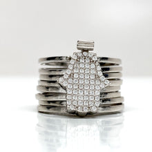 Load image into Gallery viewer, 925 Sterling Silver Bracelet to Ring Interchangeable Hamsa/Hand of Fatima Jewelry
