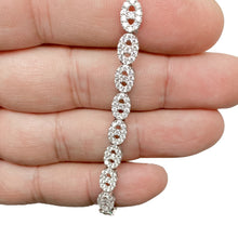Load image into Gallery viewer, 925 Sterling Silver Oval Cable Design Adjustable Tennis Bracelet