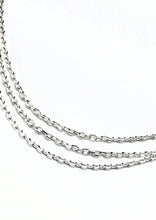 Load image into Gallery viewer, Italian 925 Sterling Silver 3 Strand Cable Chain Adjustable Necklace
