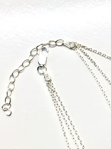 Italian 925 Sterling Silver 3 Strand Cable Chain Adjustable Necklace