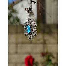 Load image into Gallery viewer, 925 Sterling Silver Hand Made Filigree Evil Eye Necklace-76
