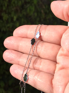 925 Sterling Silver Strand of Multi Small Hamsa/Hand of Fatima Necklace