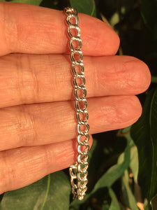925 Sterling Silver Charm Chain Link Bracelet