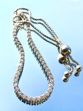 Load image into Gallery viewer, 925 Sterling Silver Adjustable 3mm Prong Set Tennis Bracelet
