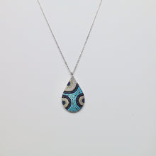 Load image into Gallery viewer, 925 Sterling Silver Nano Turquoise Teardrop Necklace
