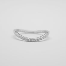 Load image into Gallery viewer, 925 Sterling Silver Curved Micro Pave Full Eternity Ring - Single or Stackable
