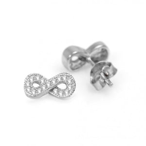 925 Sterling Silver Infinity Earrings