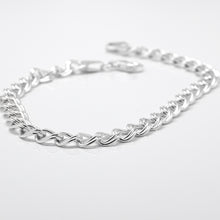 Load image into Gallery viewer, 925 Sterling Silver 6mm Italian Charm Link Bracelet
