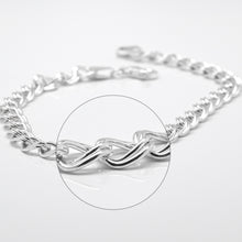 Load image into Gallery viewer, 925 Sterling Silver 6mm Italian Charm Link Bracelet
