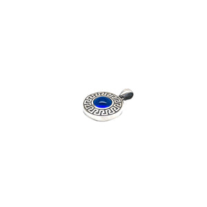 925 Sterling Silver Grecian Evil Eye Pendant Necklace
